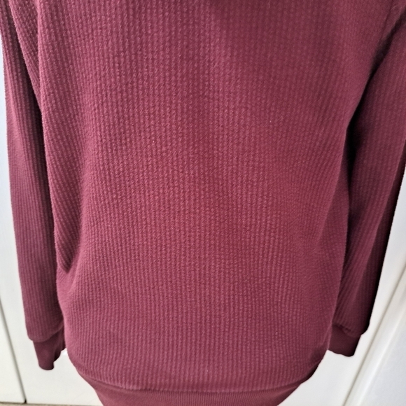 Old Navy Maroon Ribbed Hoodie Size S - Picture 6 of 12